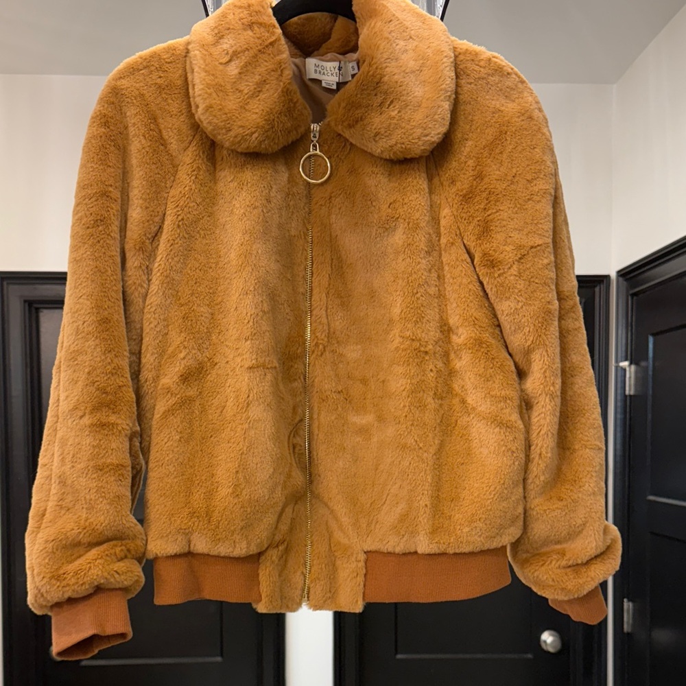 Molly Bracken Camel Teddy Jacket